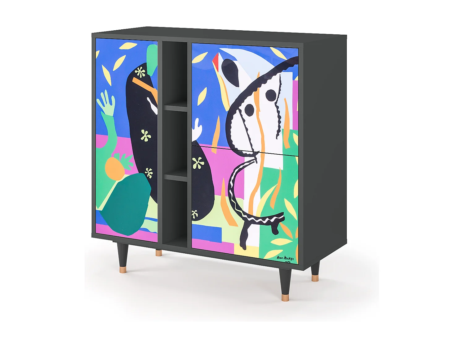 Kredens - 94х96х41 cm - BS5 - La Tristesse du Roi, Antracyt