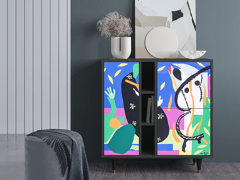 Kredens - 94х96х41 cm - BS5 - La Tristesse du Roi, Antracyt