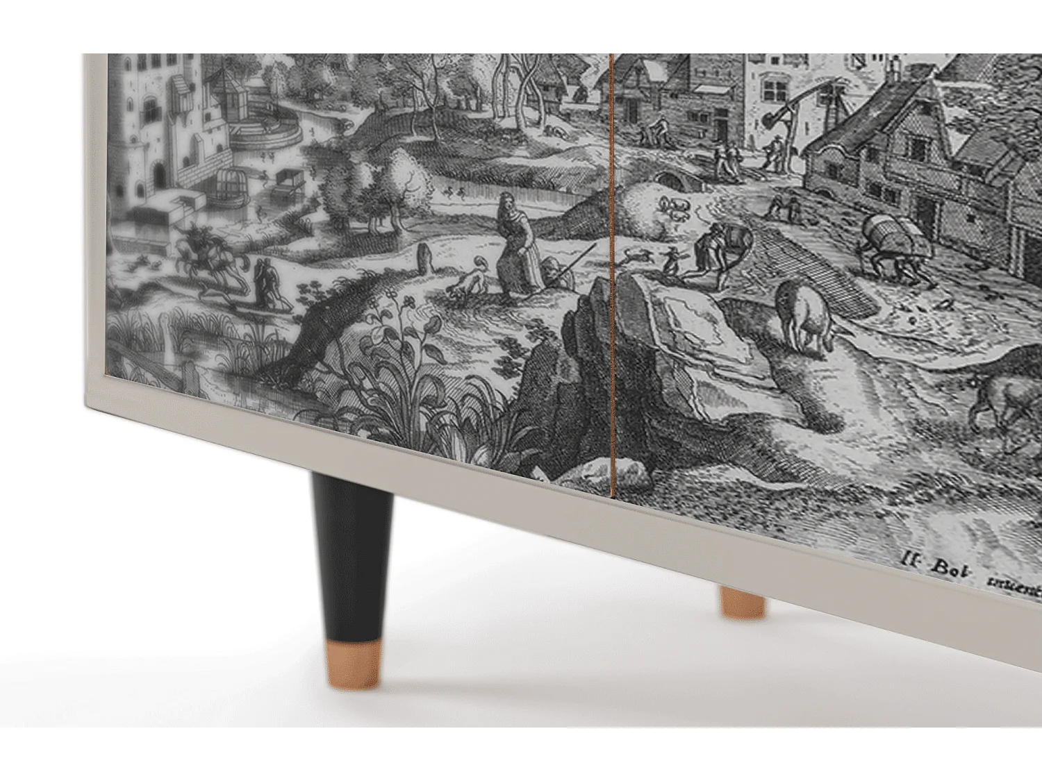 Buffet - 94x96x48 cm - BS3 - Bird Dropping, Sable