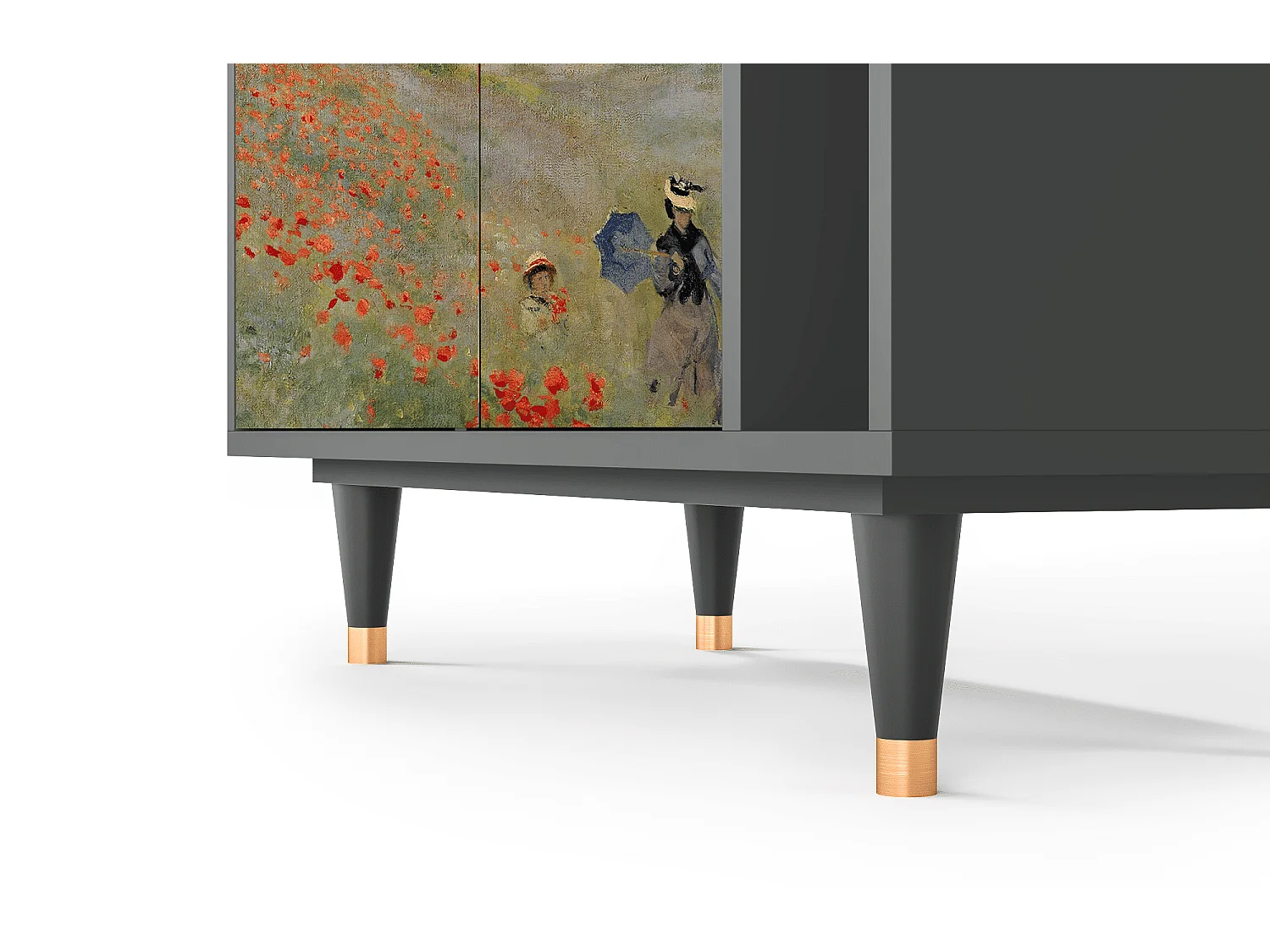 Kredens - 96х110х41 cm - BS6 - The Poppy Field   , Antracyt