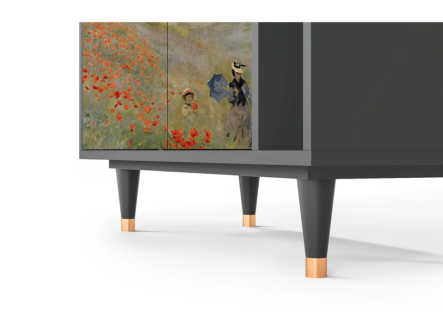 Kredens - 96х110х41 cm - BS6 - The Poppy Field   , Antracyt