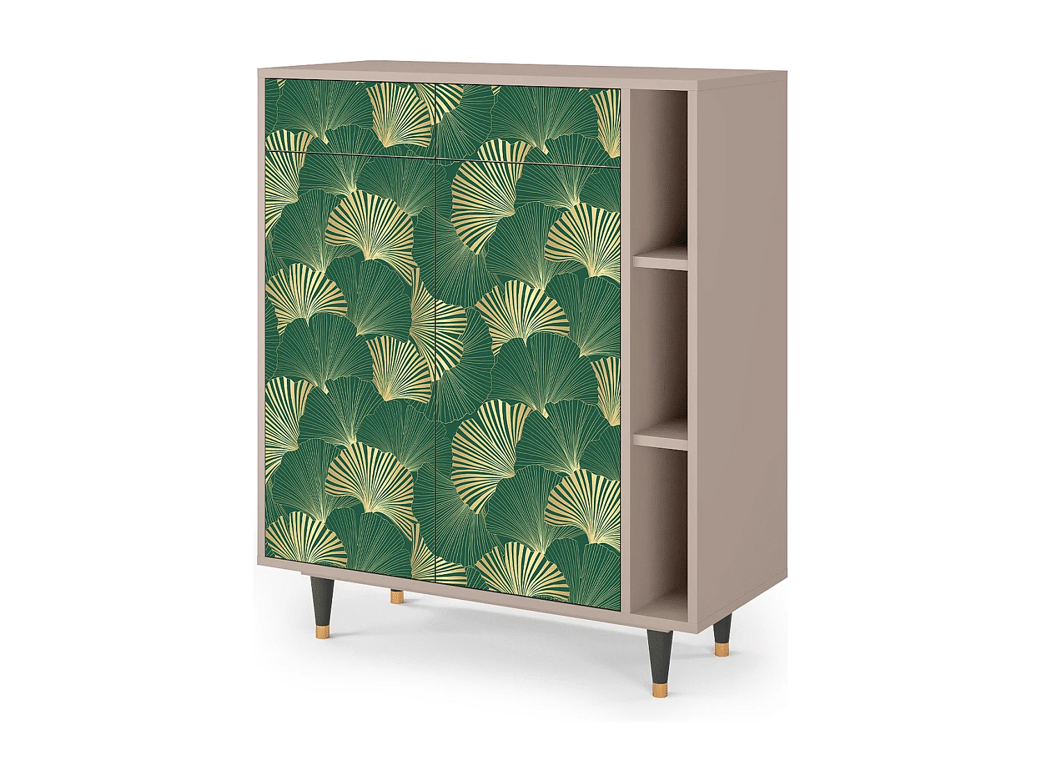 Kredens - 96х110х41 cm - BS6 - Gold Ginkgo, Latte