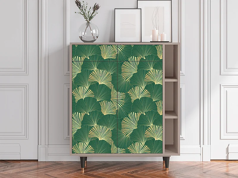 Kredens - 96х110х41 cm - BS6 - Gold Ginkgo, Latte