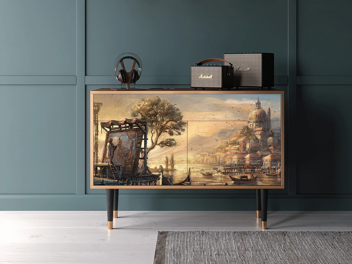 Dressoir - 115x85x48 cm - BS4 - Venice, Walnoot