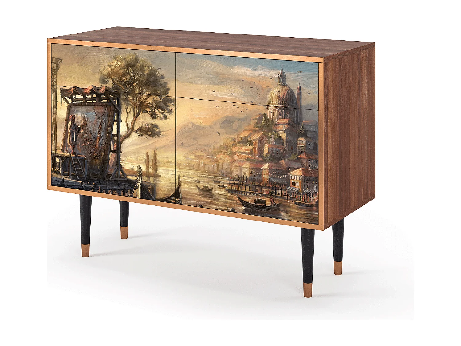 Dressoir - 115x85x48 cm - BS4 - Venice, Walnoot
