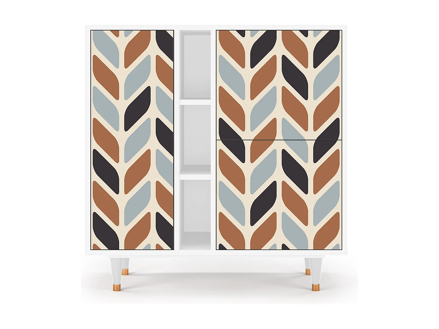 Aparador - 94х96х41 cm - BS5 - Beige Laure, Blanco