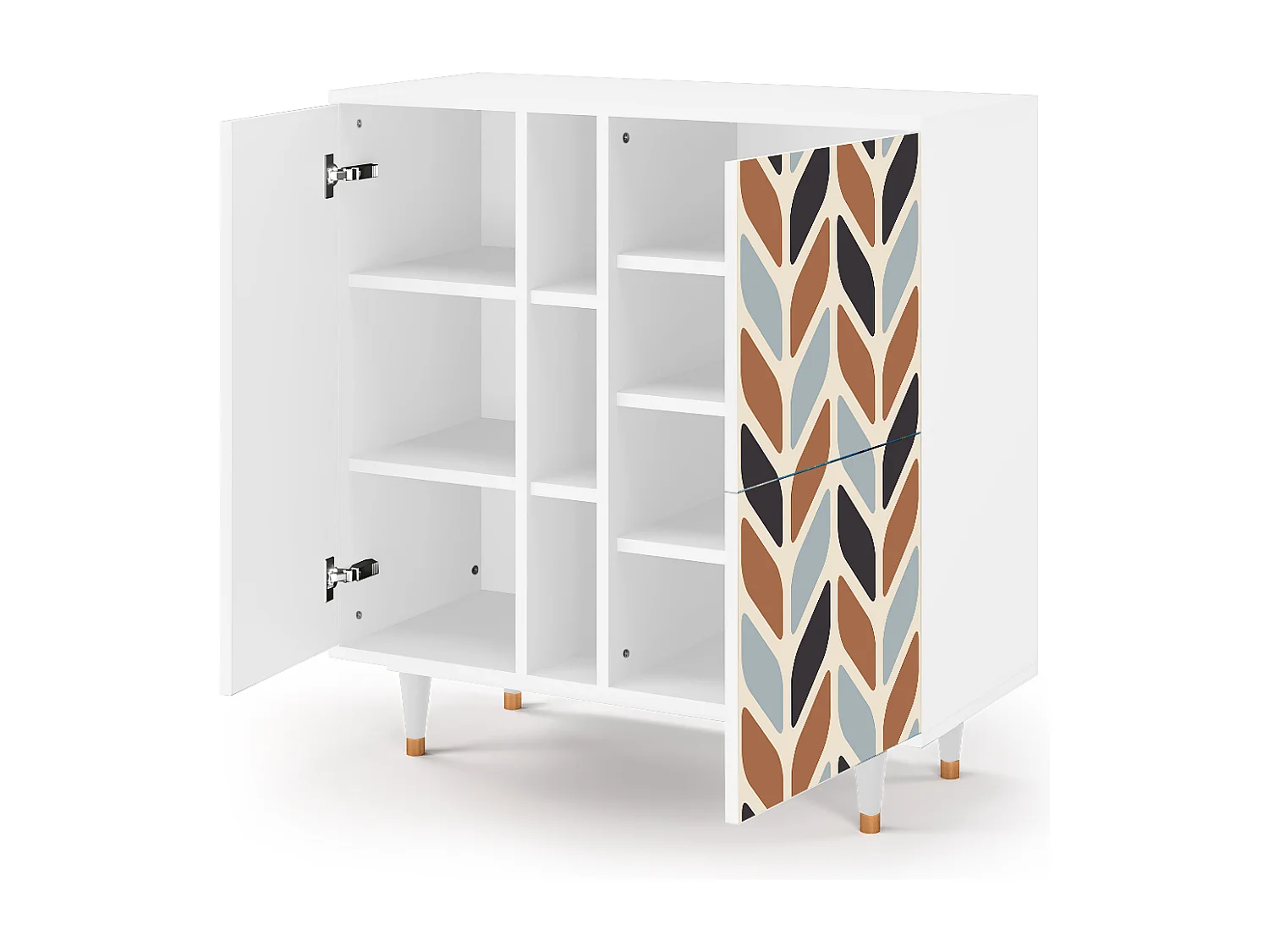 Aparador - 94х96х41 cm - BS5 - Beige Laure, Blanco