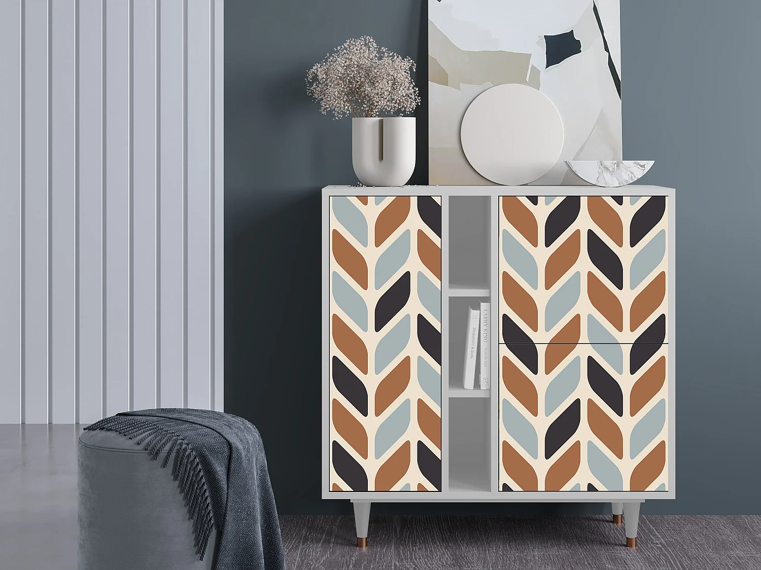 Buffet - 94х96х41 cm - BS5 - Beige Laure, Blanc