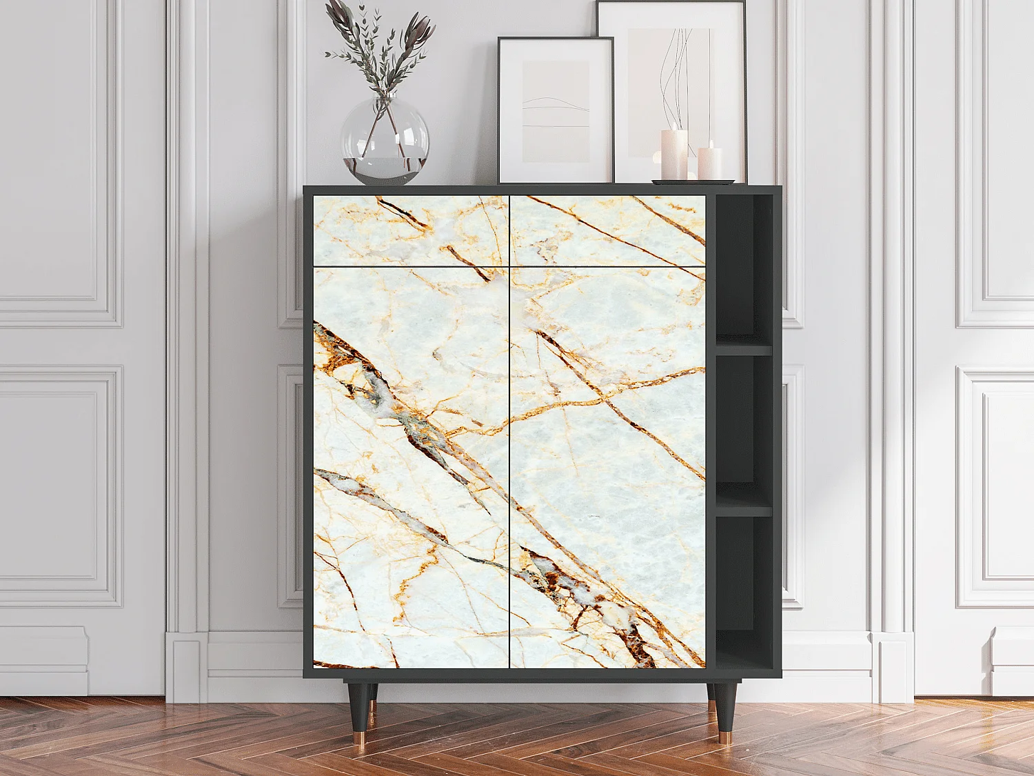 Buffet - 96х110х41 cm - BS6 - Sabley Marble, Anthracite