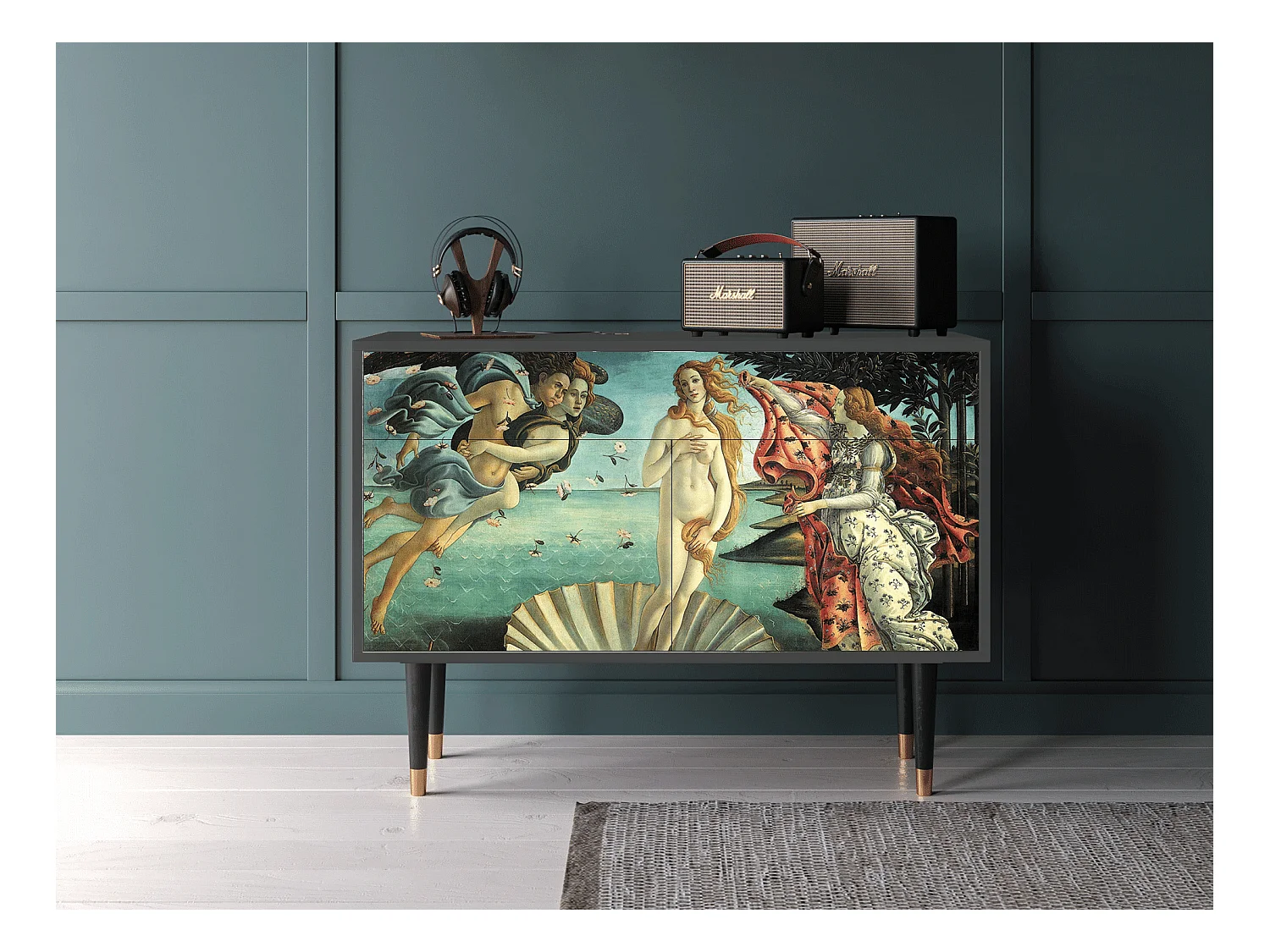 Kredens - 115x85x48 cm - BS4 - The Birth of Venus, Antracyt