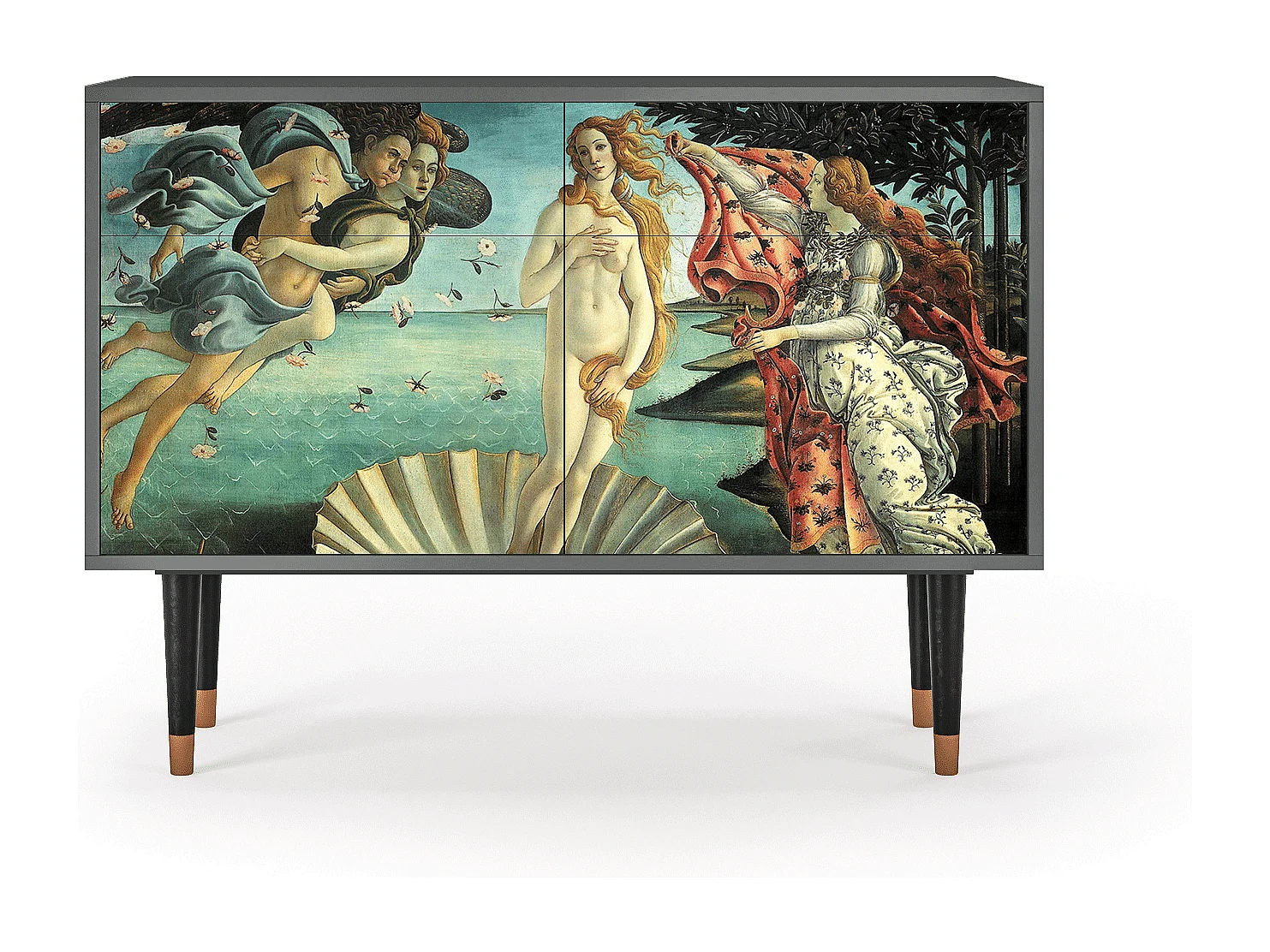 Kredens - 115x85x48 cm - BS4 - The Birth of Venus, Antracyt