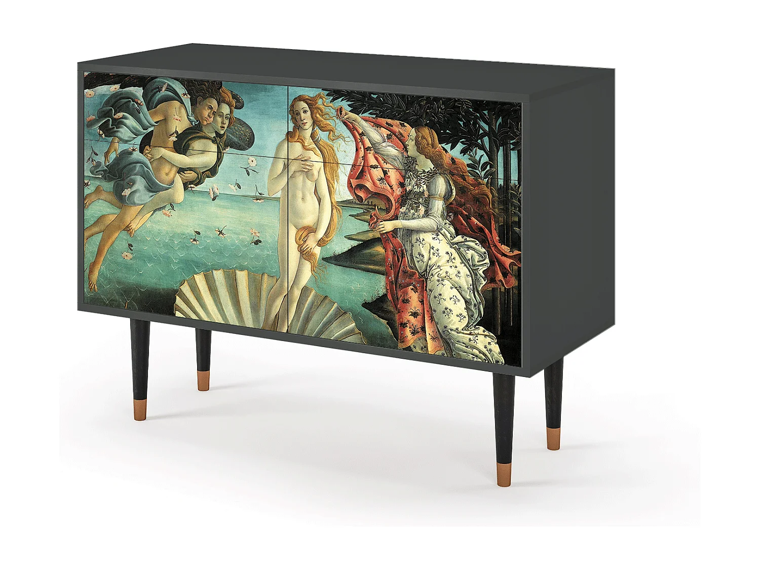 Kredens - 115x85x48 cm - BS4 - The Birth of Venus, Antracyt