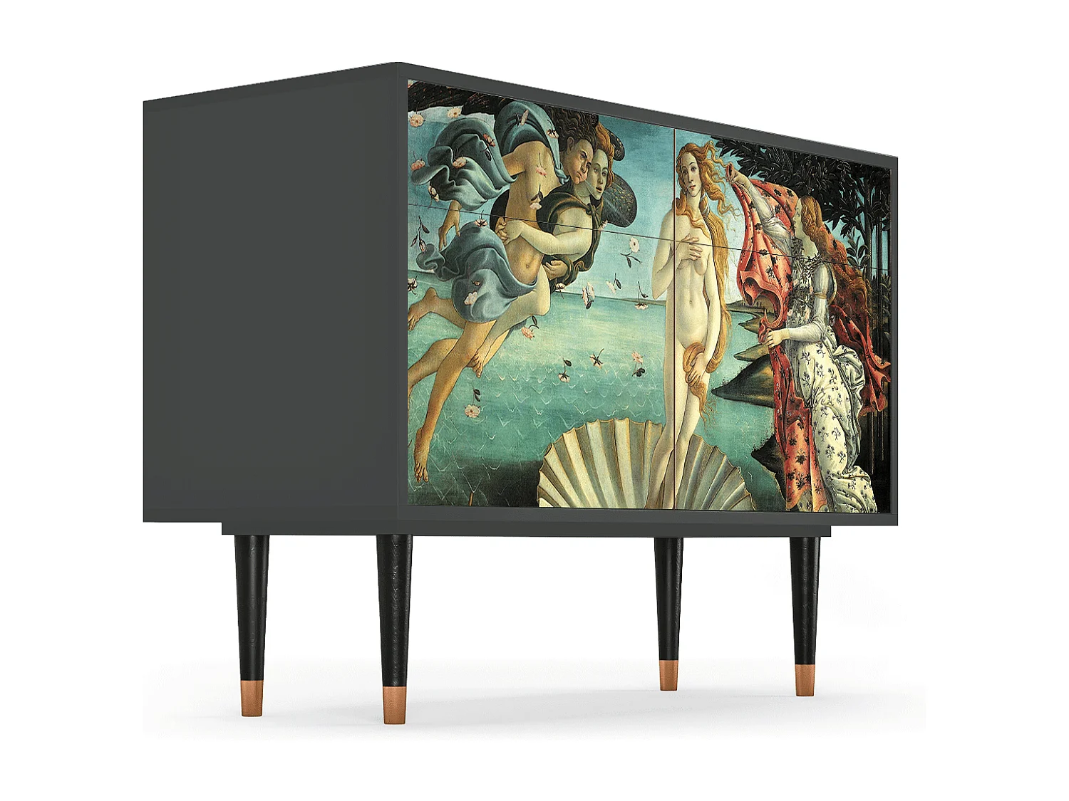Kredens - 115x85x48 cm - BS4 - The Birth of Venus, Antracyt