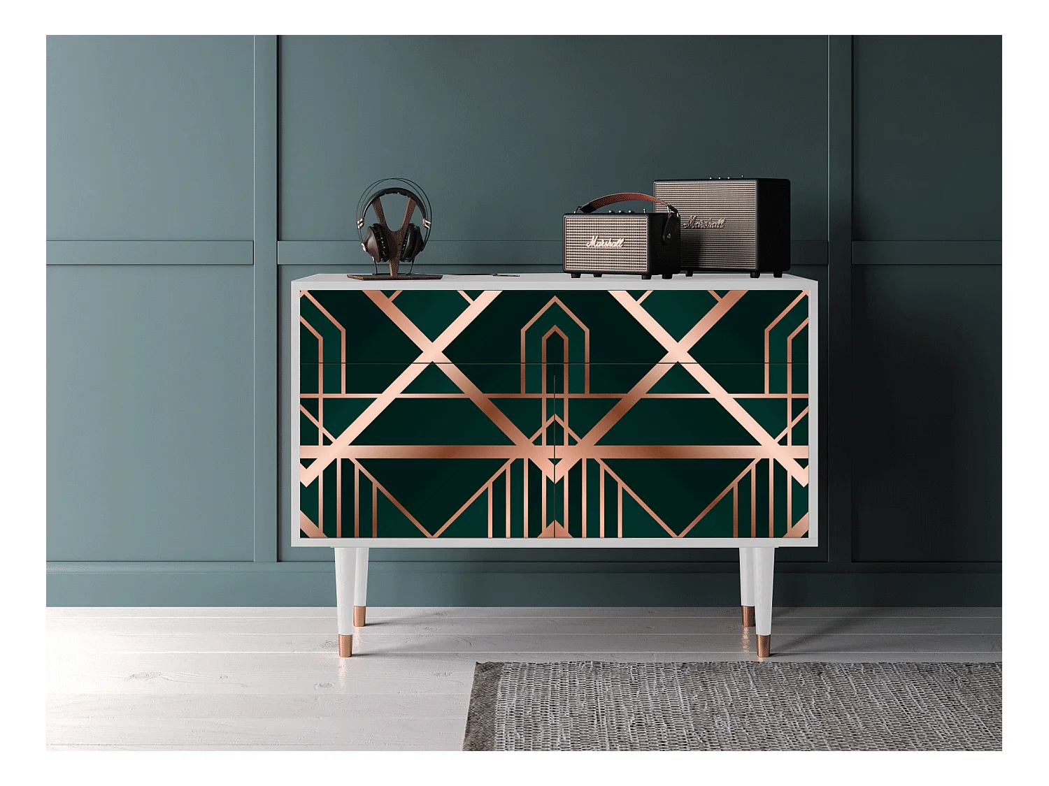 Buffet - 115x85x48 cm - BS4 - Emerald Gatsby, Blanc