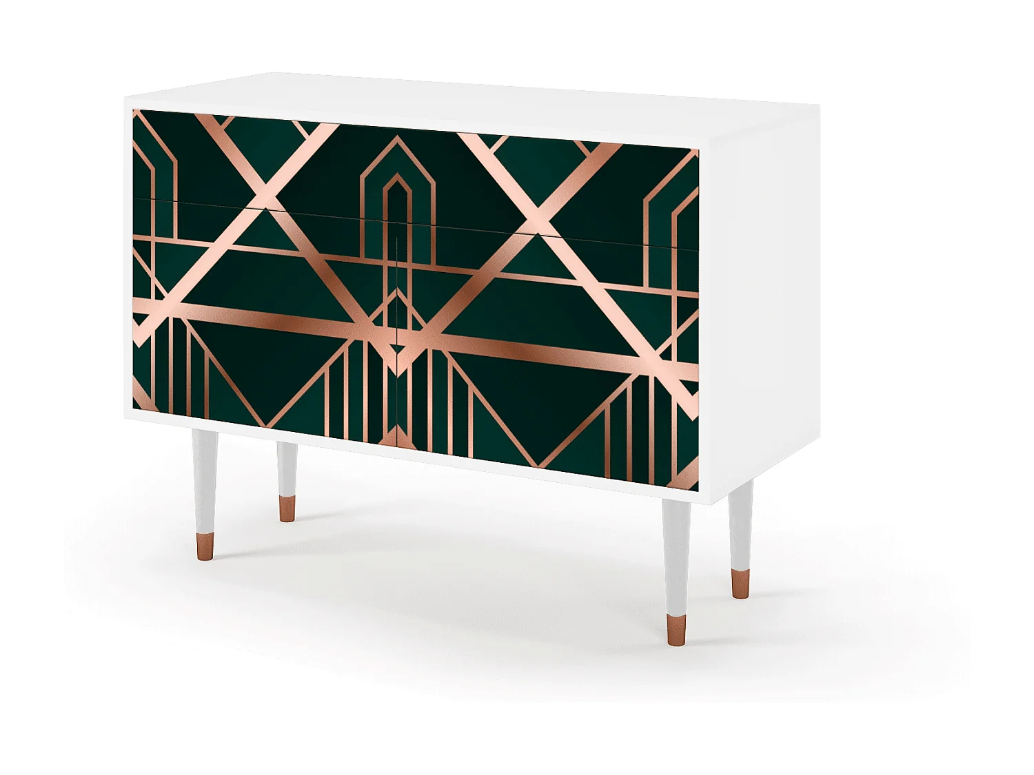 Kredens - 115x85x48 cm - BS4 - Emerald Gatsby, Biały