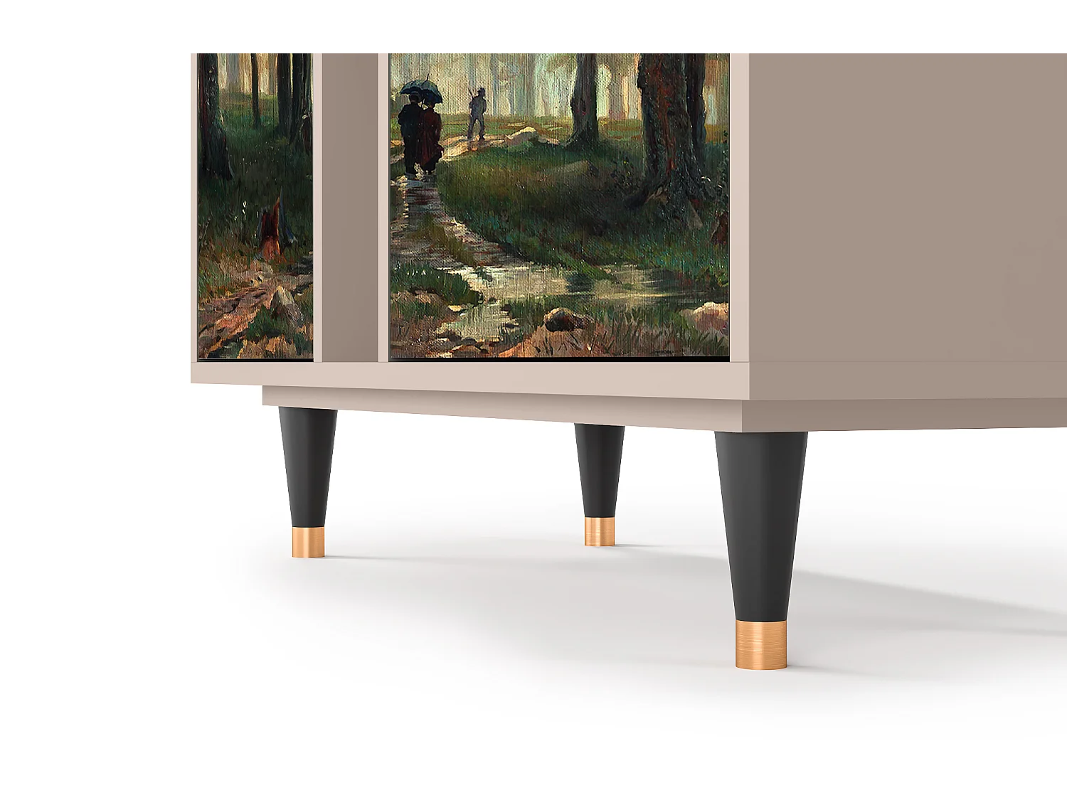 Kredens - 94х96х41 cm - BS5 -  Rain in the Oak Forest, Latte