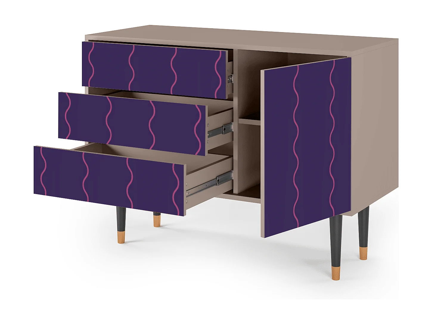 Credenza - 115х84х41 cm - S3 - Grape Maccaroni, Latte