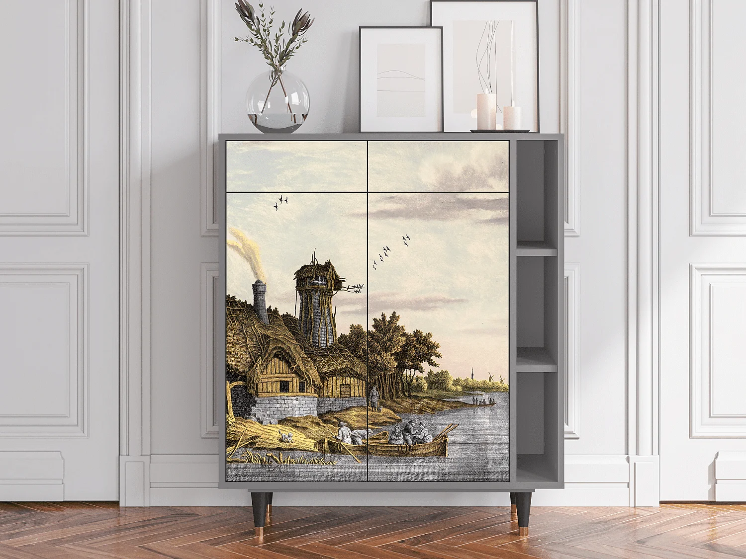 Buffet - 96х110х41 cm - BS6 - Mill along a River, Gris