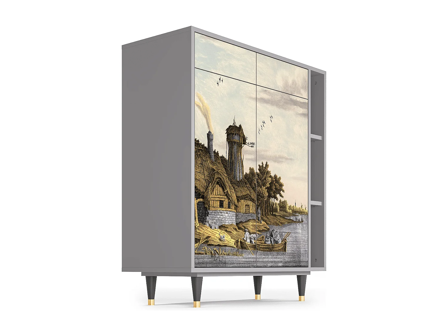 Buffet - 96х110х41 cm - BS6 - Mill along a River, Gris