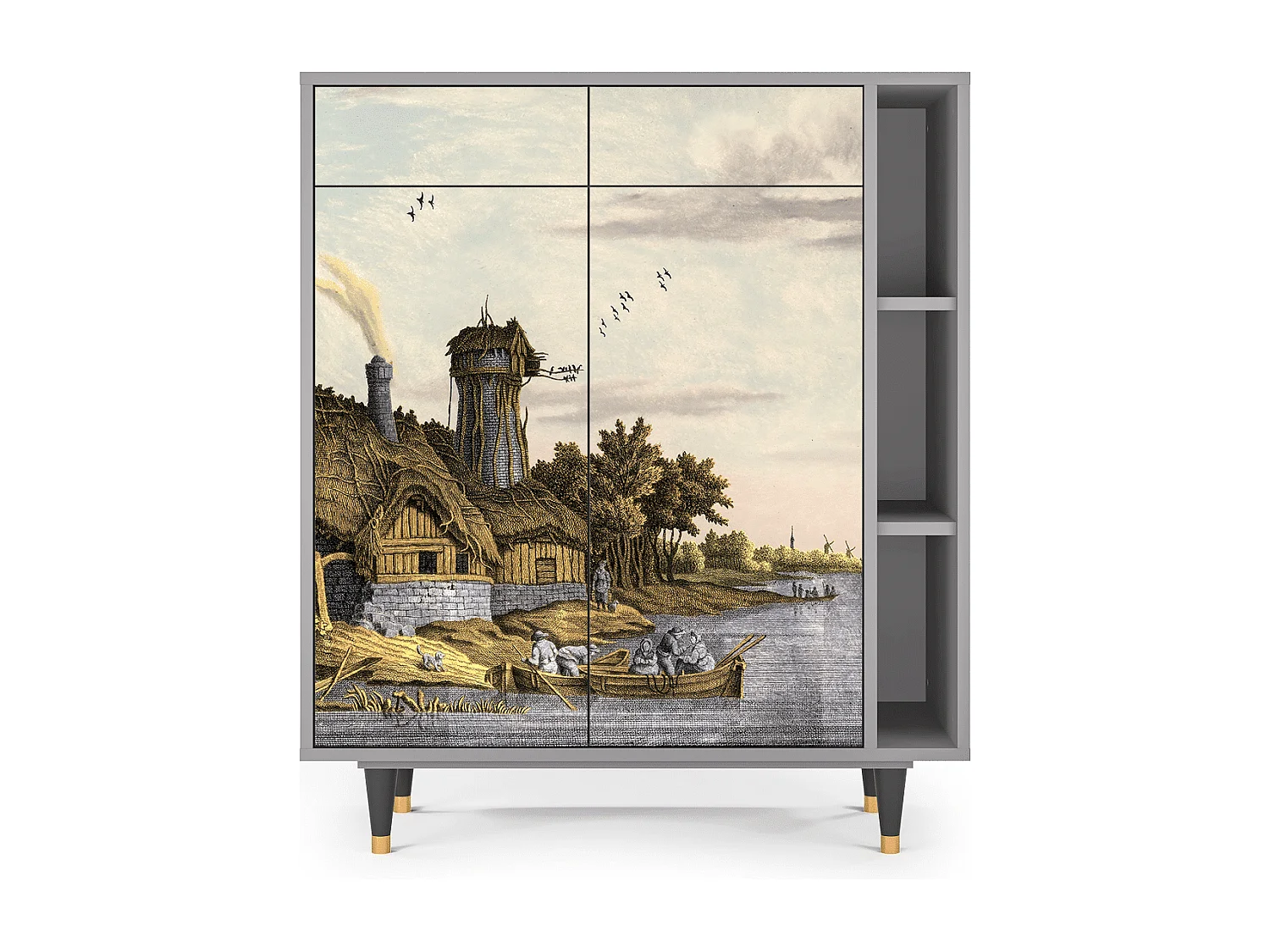 Buffet - 96х110х41 cm - BS6 - Mill along a River, Gris