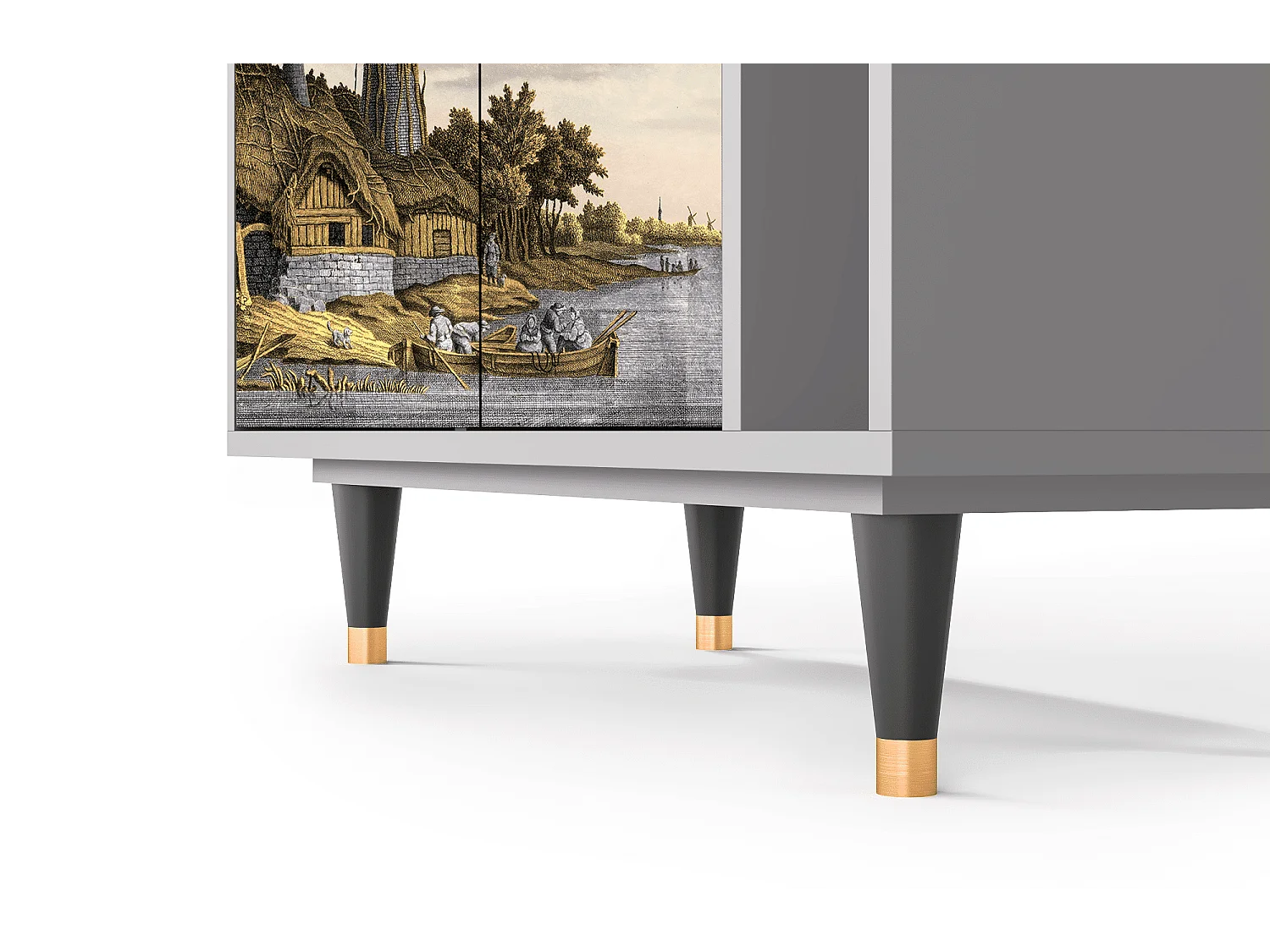 Sideboard - 96х110х41 cm - BS6 - Mill along a River, Grau