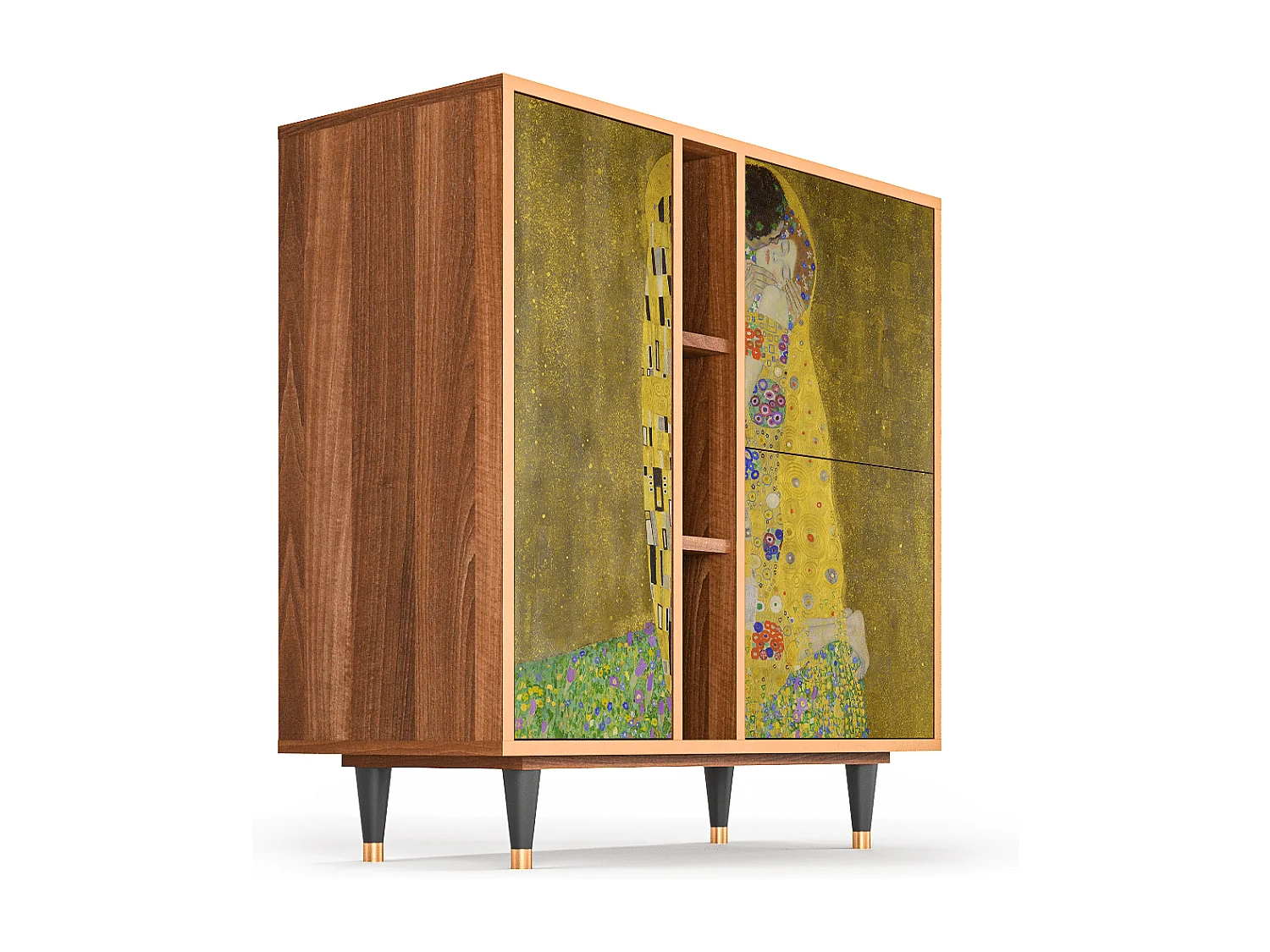 Kredens - 94х96х41 cm - BS5 - The Kiss by Klimt , Orzech