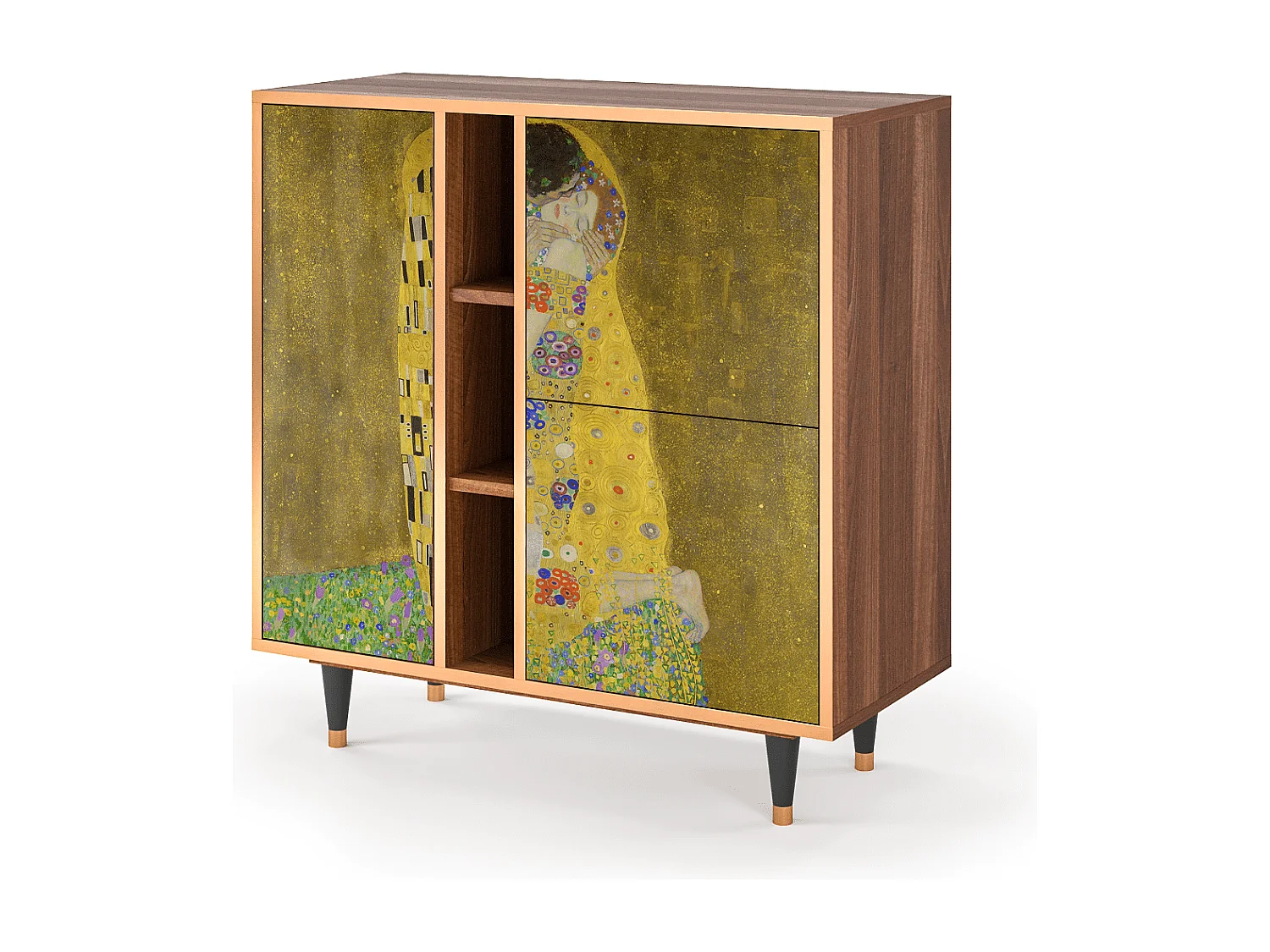 Buffet - 94х96х41 cm - BS5 - The Kiss by Klimt , Noyer