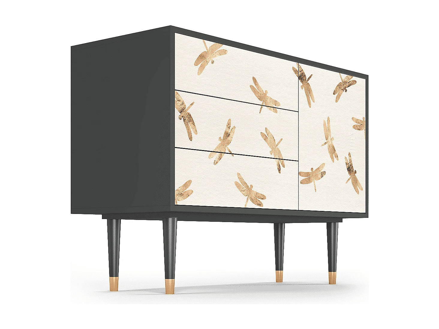 Aparador - 115х84х41 cm - S3 - Nude Dragonflies, Antracita