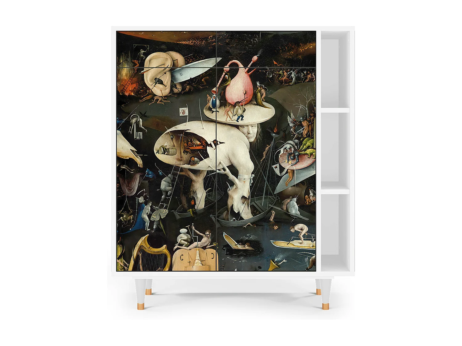 Kredens - 96х110х41 cm - BS6 - The Garden 2, Biały