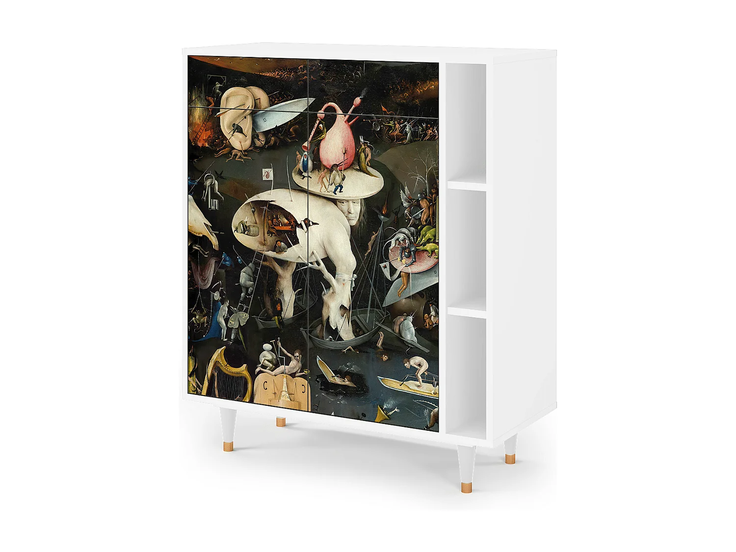 Kredens - 96х110х41 cm - BS6 - The Garden 2, Biały