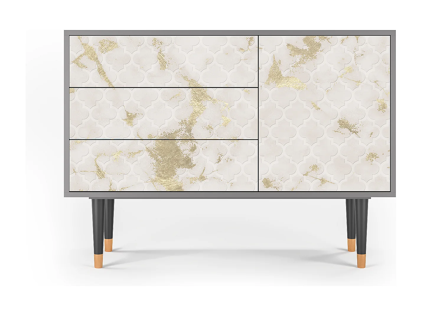 Aparador - 115х84х41 cm - S3 - Sahara desert, Cinza