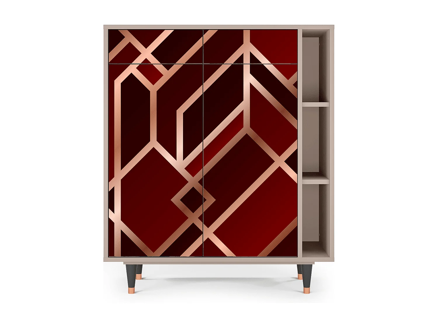 Kredens - 96х110х41 cm - BS6 - Velvet 1920's, Latte