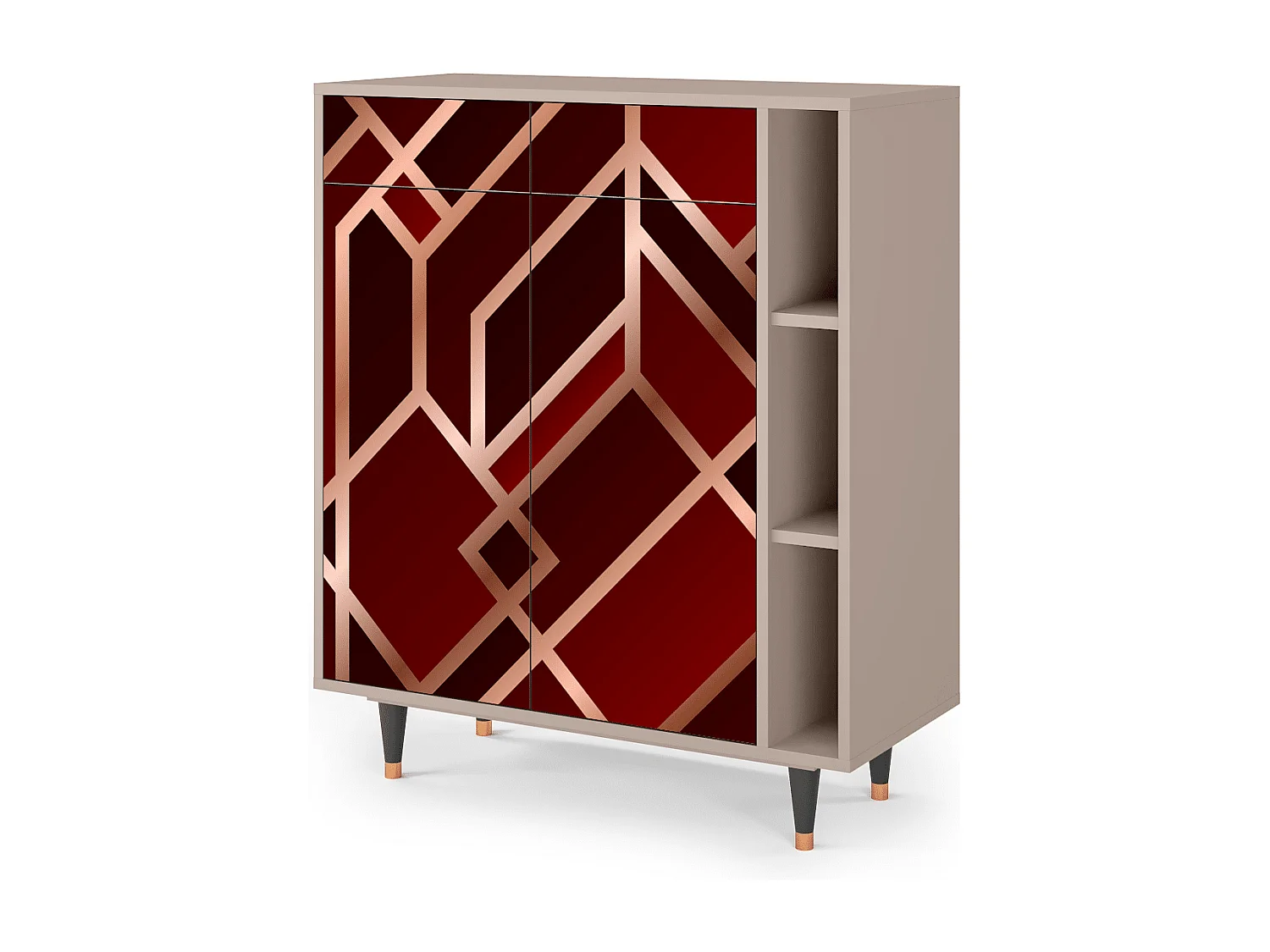 Kredens - 96х110х41 cm - BS6 - Velvet 1920's, Latte