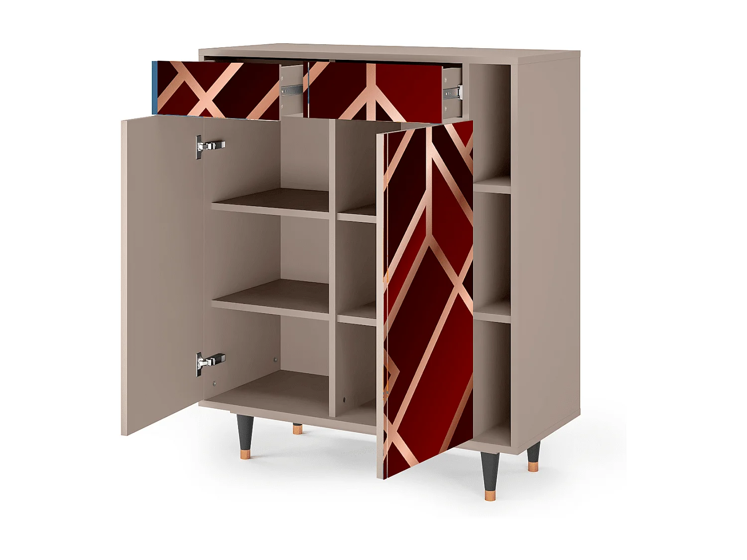 Credenza - 96х110х41 cm - BS6 - Velvet 1920's, Latte