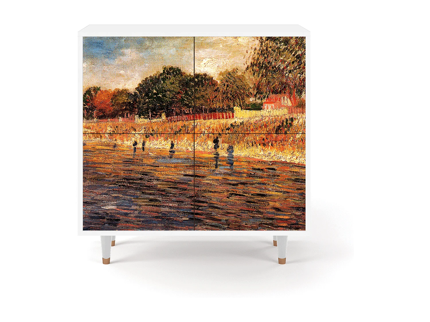 Kredens - 94x96x48 cm - BS3 - The Banks, Biały