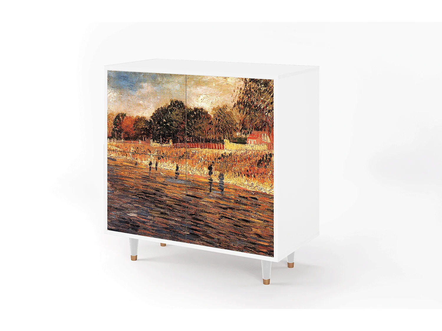 Kredens - 94x96x48 cm - BS3 - The Banks, Biały