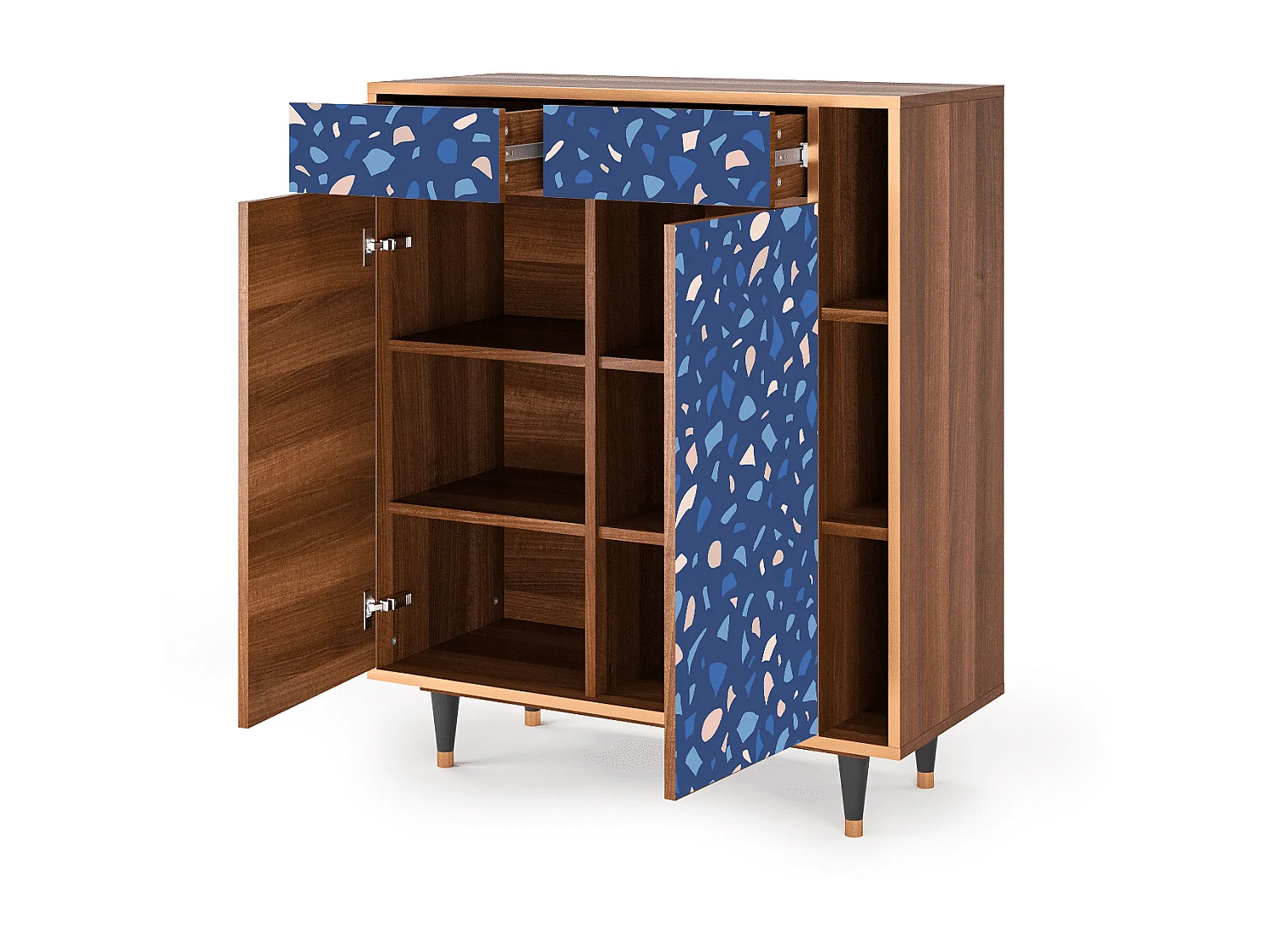 Dressoir - 96х110х41 cm - BS6 - Soap Whirpool, Walnoot