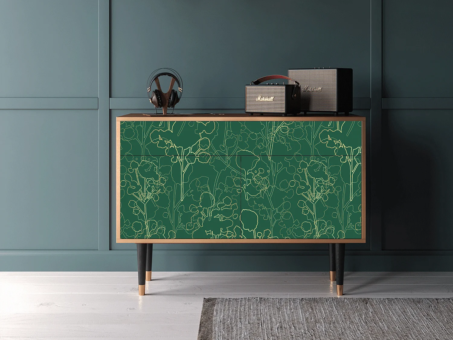 Credenza - 115x85x48 cm - BS4 - Emerald Forest, Noce