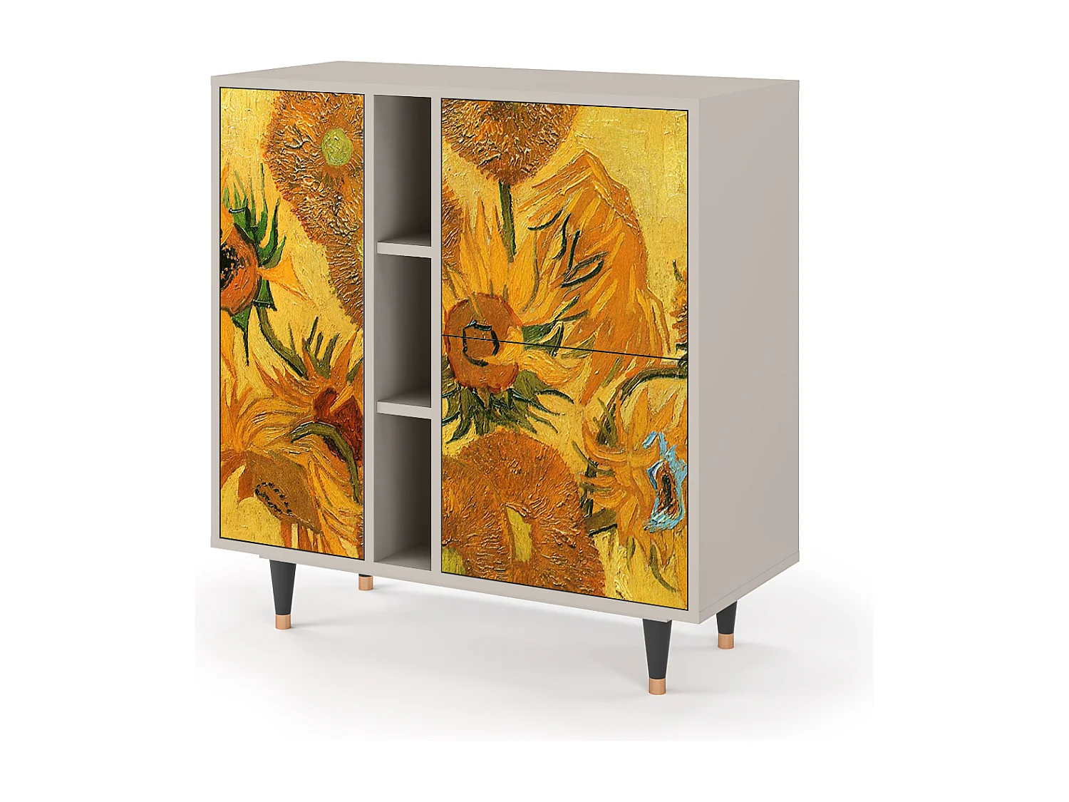 Aparador - 94х96х41 cm - BS5 - Sunflowers, Areia