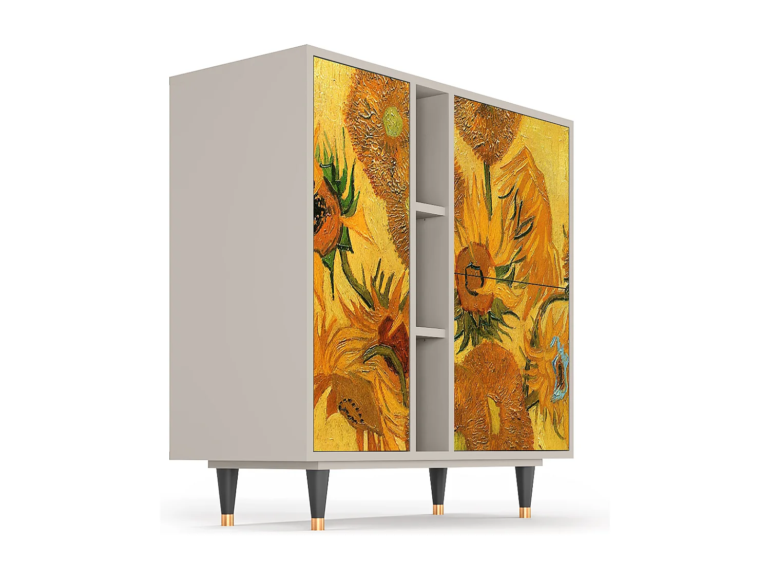 Aparador - 94х96х41 cm - BS5 - Sunflowers, Areia