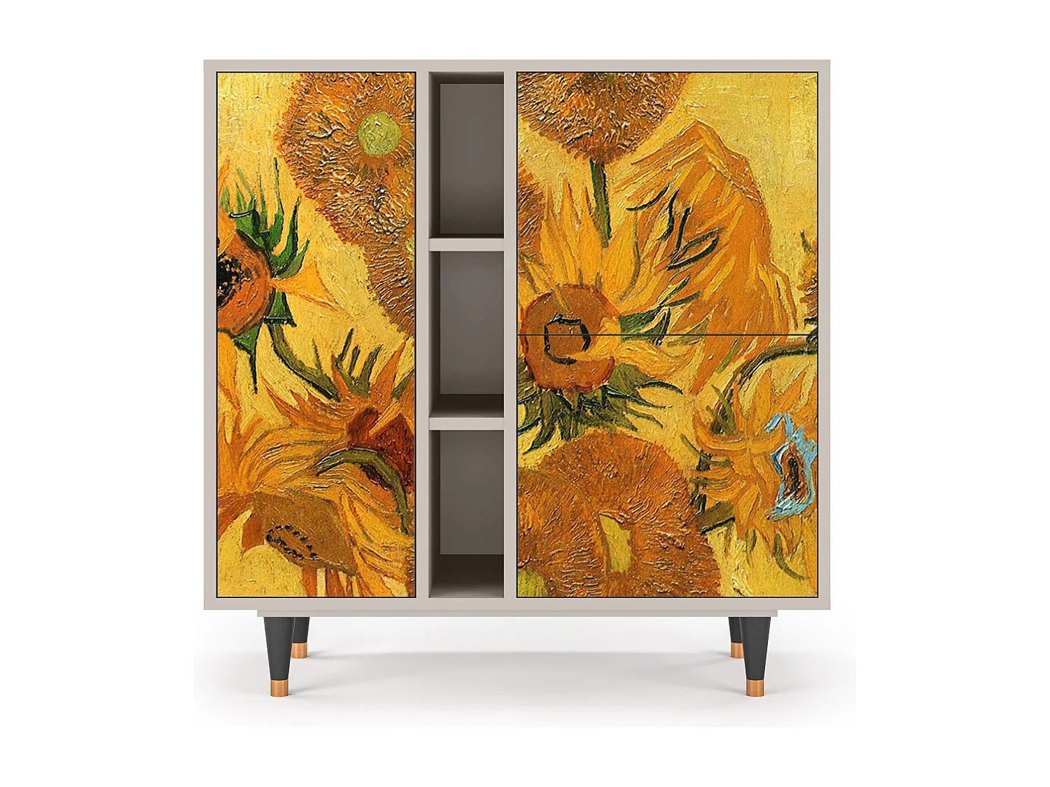 Aparador - 94х96х41 cm - BS5 - Sunflowers, Areia