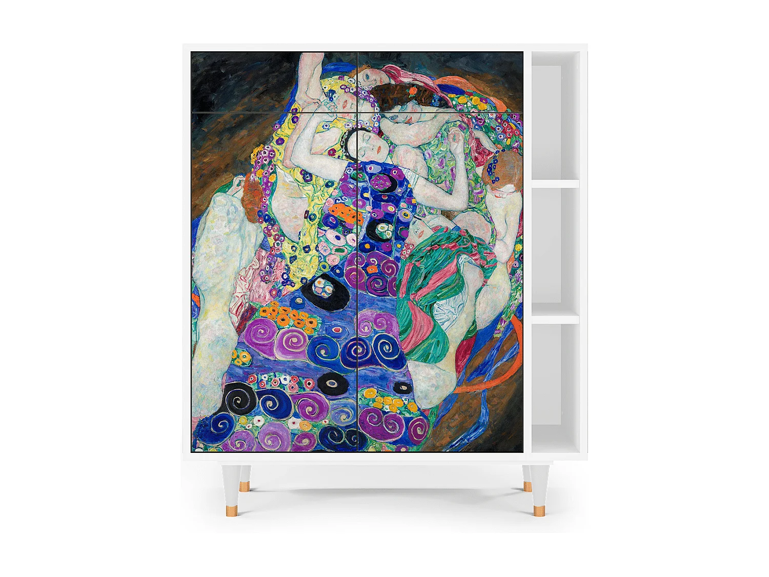 Kredens - 96х110х41 cm - BS6 - The Maiden by Klimt, Biały