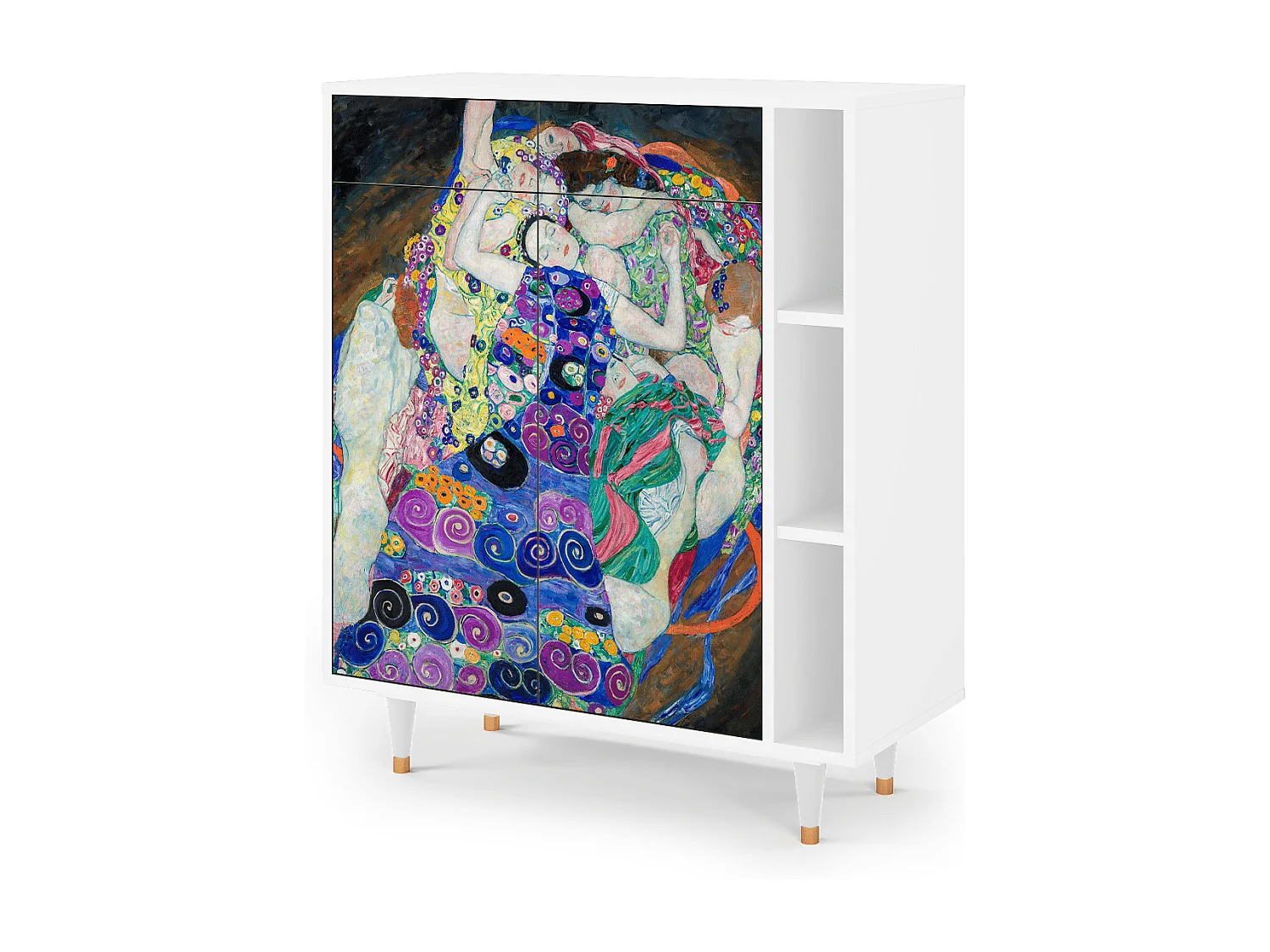 Kredens - 96х110х41 cm - BS6 - The Maiden by Klimt, Biały