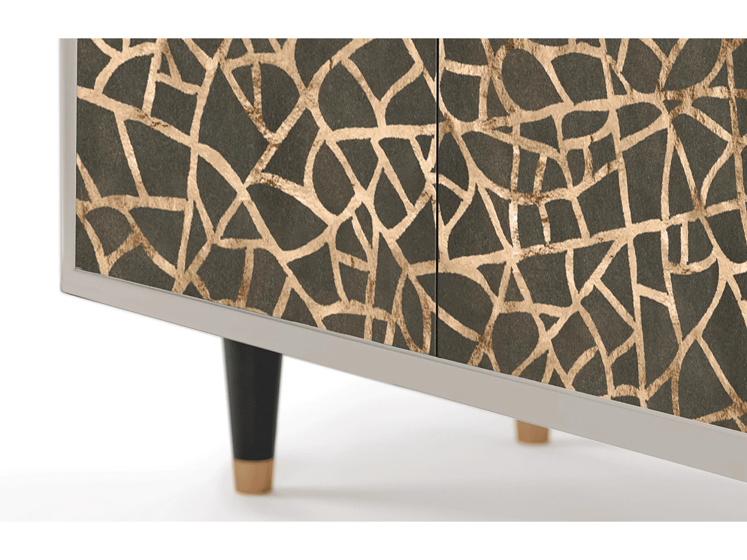 Kredens - 94x96x48 cm - BS3 - Enlarged Leaf, Piaskowy