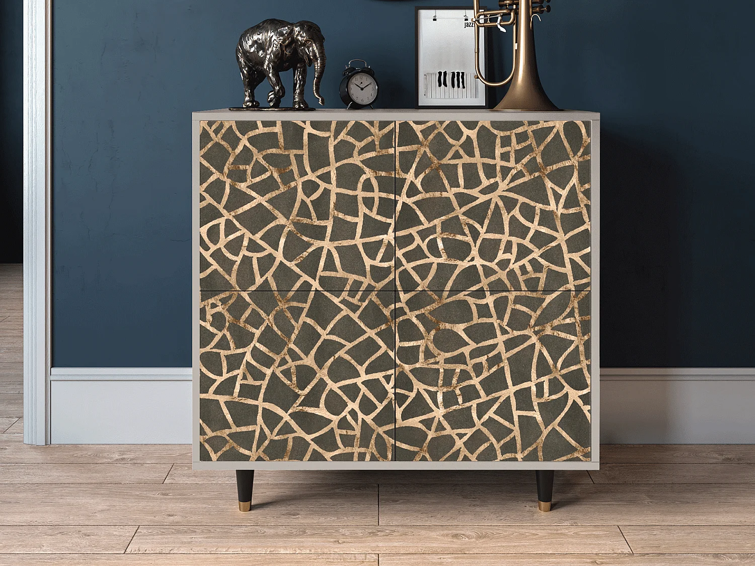 Credenza - 94x96x48 cm - BS3 - Enlarged Leaf, Sabbia