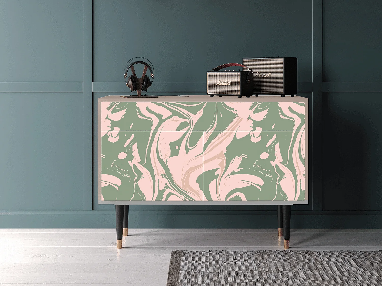 Sideboard - 115x85x48 cm - BS4 - Aquarelle, Latte