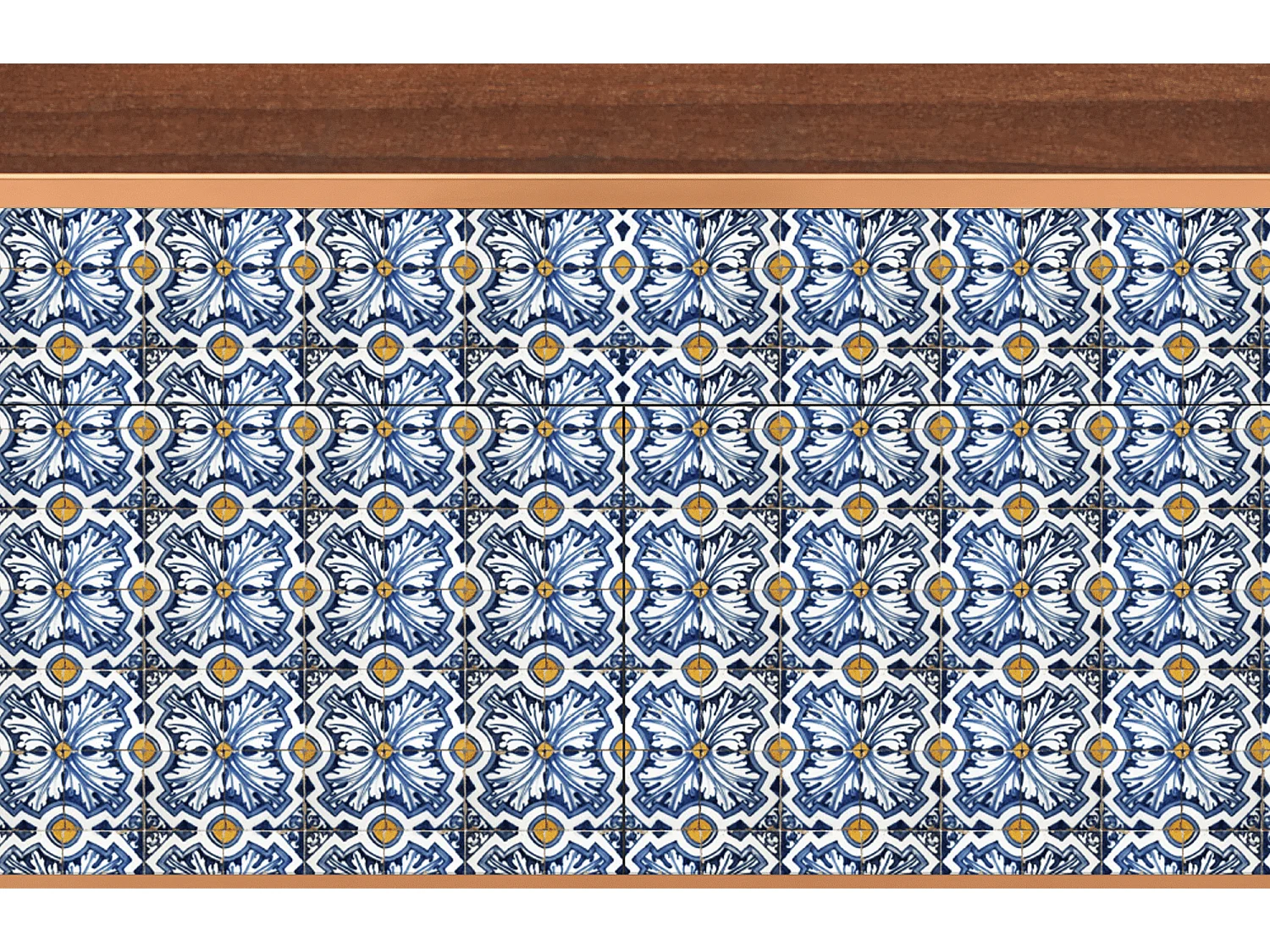 Kredens - 115x85x48 cm - BS4 - Lovely Cornflowers, Orzech