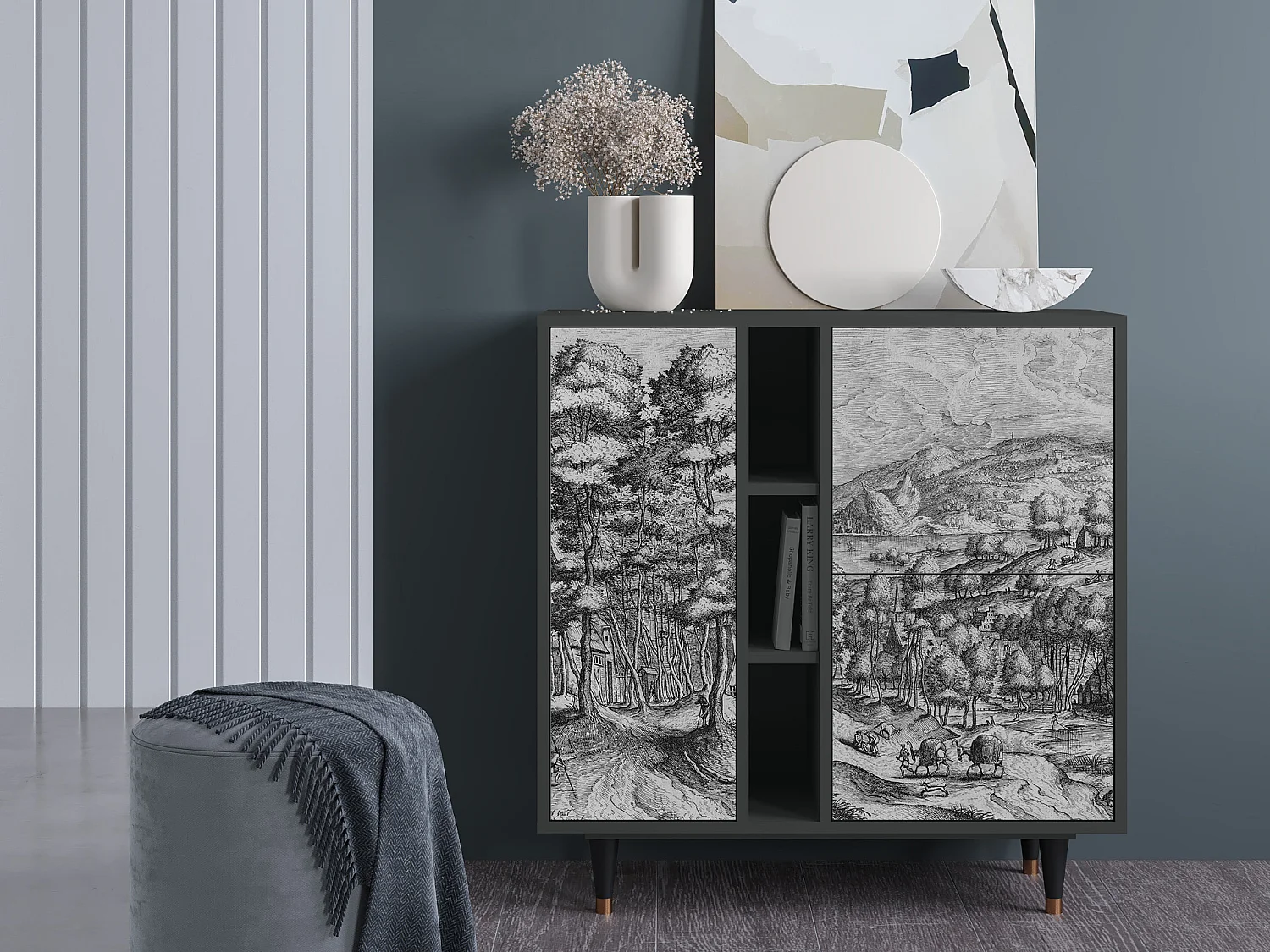 Buffet - 94х96х41 cm - BS5 - Rusticorum, Anthracite