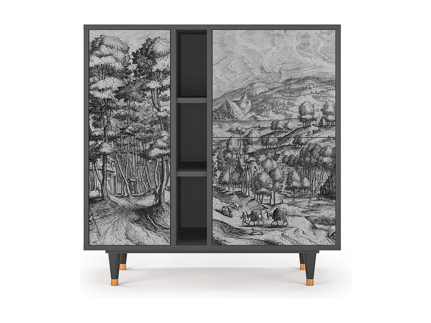 Buffet - 94х96х41 cm - BS5 - Rusticorum, Anthracite