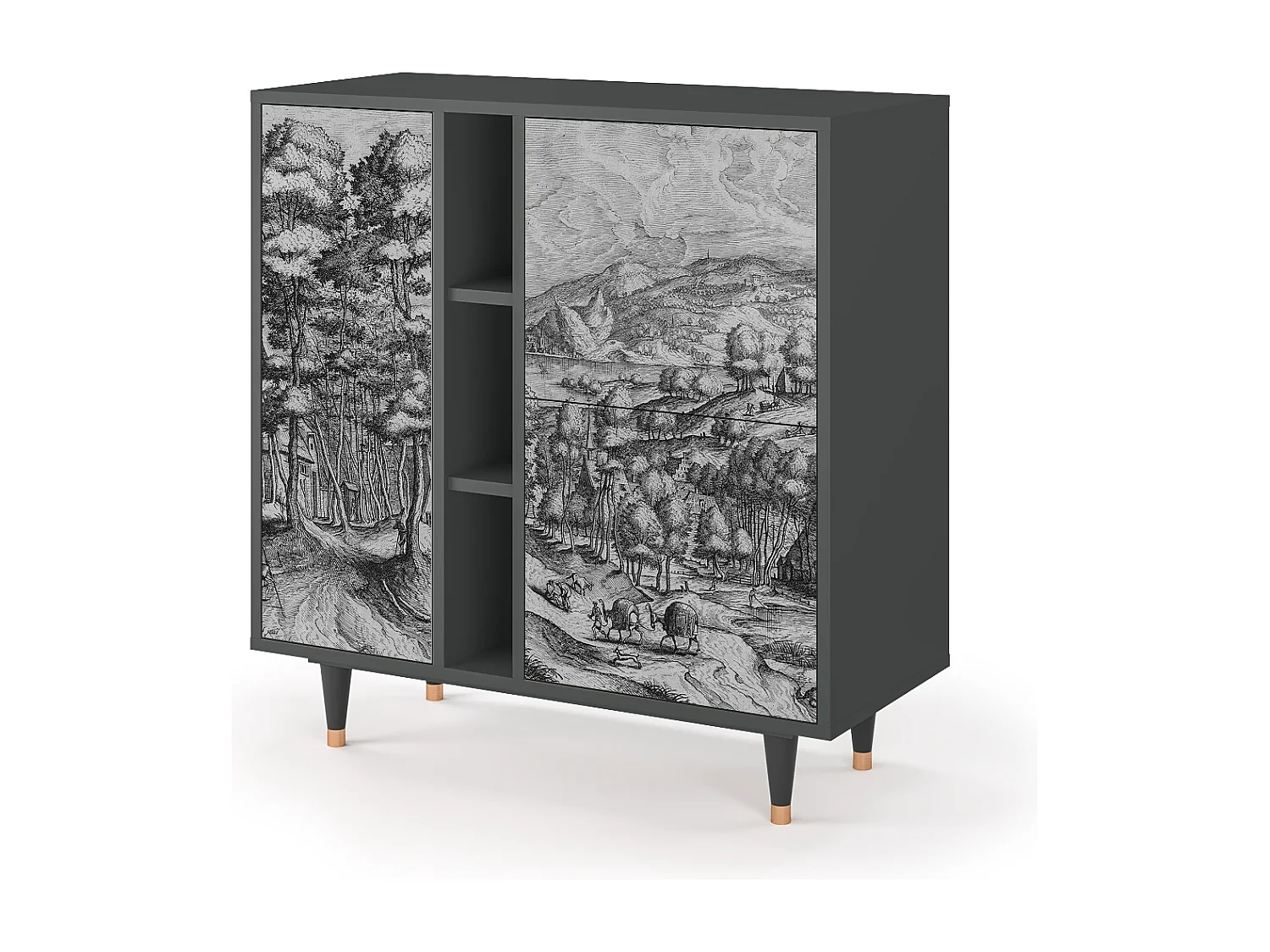 Buffet - 94х96х41 cm - BS5 - Rusticorum, Anthracite